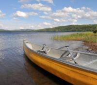 Canoe on the Water of Lake Kivu
